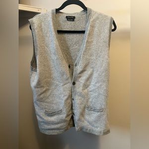 Wool cashmere button down vest